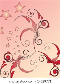 red star abstract. vector