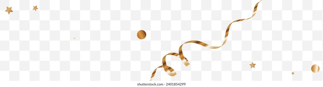 Red Star Anniversary Vector Panoramic Transparent Background. Isolated Splash Illustration. Golden Serpentine Luxury Invitation. Dot Transparent Postcard.