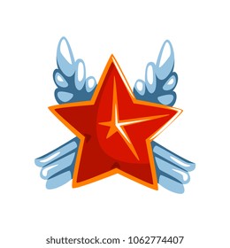 Red star award vector Illustration on a white background