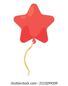 Red Star Balloon Helium Icon