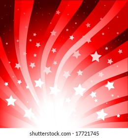 Red Star Burst Background