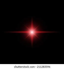 red Star burst  light beam vector