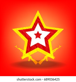 red star communist background vector