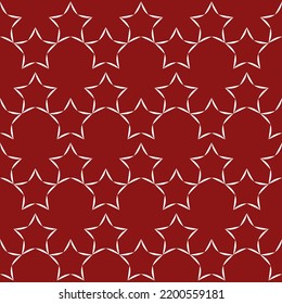 Red star creative background seamless pattern contrast background for design eps vector illustration