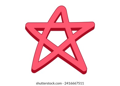 Red Star Decor Sticker Design