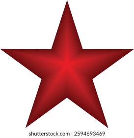 Red star. Golden Christmas star isolated on white background. Nice illustration of a 3d look Red star on white background. Star vector collection.