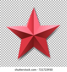 Red Star Gradient Mesh, Vector Illustration