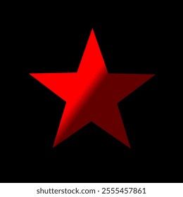 Red star gradient vector illustration isolated