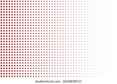 Red star halftone gradient pattern