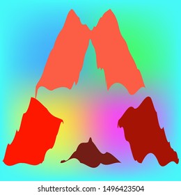 Red star with hues on a gradient background