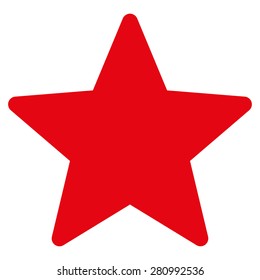 Red star icon from Competition & Success Bicolor Icon Set. 