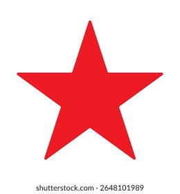 red star icon. flat illustration of red star vector icon. can be used for the web, part of the presentation and others. vector.