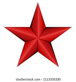 Red Star icon illustration