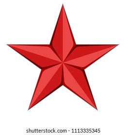 Red Star icon illustration