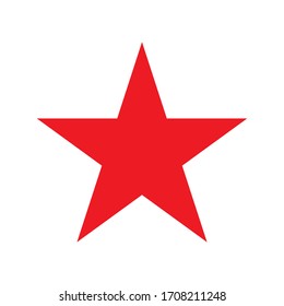 Red Star Icon. Vector Icon.