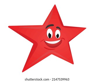 Icono de estrella roja. ilustración vectorial
