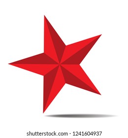 Red star icon vector illustrator for gift wrapping Christmas special, New Year isolated on white background.