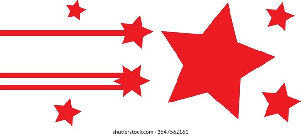 Red Star Icon white isolated Backgaund white	
