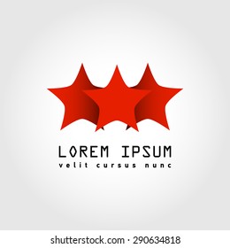 Red star icons and logos collection. Laybel for pyrotechnics, toys, flapper. Shop petard. Focus, trick, juggle. Shooting slapstick on a white background. logo. 