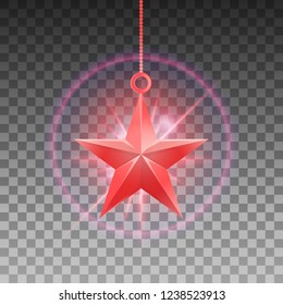 Red Star with lights