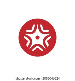 Red Star logo design, simple and easy to remember