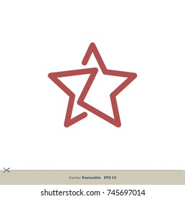 Red Star Logo Template Illustration Design. Vector EPS 10.