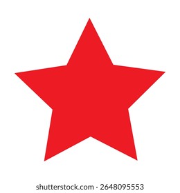 Red star logo vector isolated on white background.