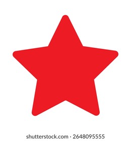 Red star logo vector isolated on white background.