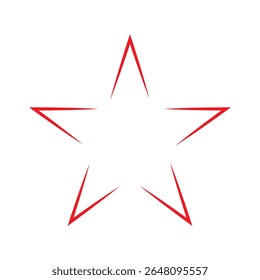 Red star logo vector isolated on white background.