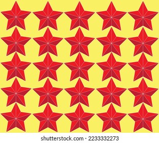 red star motif background illustration design, star object, star pattern, star rating
