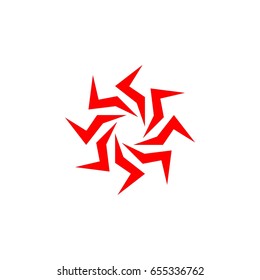 Red star movement logo template Illustration Design. Vector EPS 10.