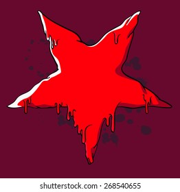 Red star on dark red background