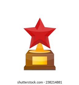 Red star on a stand