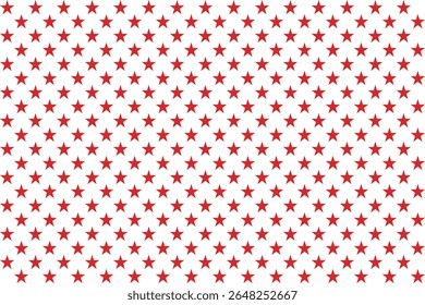 Red Star Pattern Background – Transparent Vector Design