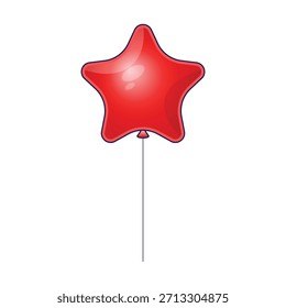 Elemento de globos de helio en forma de estrella roja