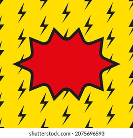 Marco de información de la forma de estrella roja sobre los relámpagos sin inconvenientes