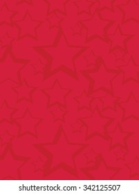 Red star shape pattern over red background