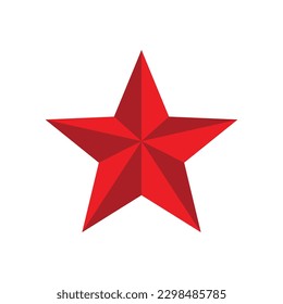 Red star vector EPS 10 isolated