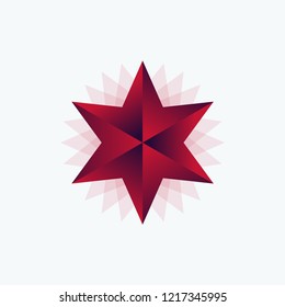 red star vector illustration