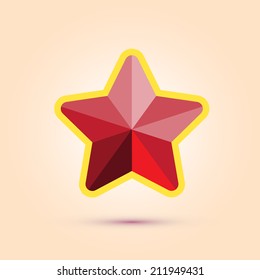 Red Star Vector Illustration 