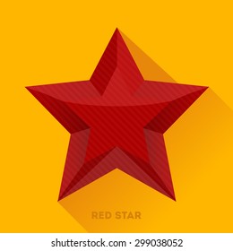 Red star vector illustration.