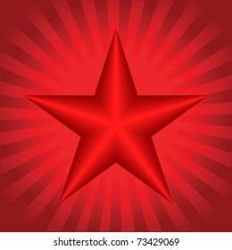 red star, vector illustration eps10