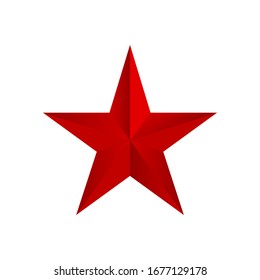 Red star. Vector isolated illustration. Communism design element. EPS 10