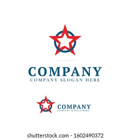Red Star Vector logo Icon design, Star branding illustration