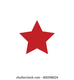 Red star vector symbol illustration