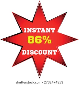 Red starburst graphic with white text 