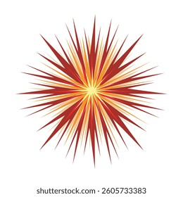 Red starburst, orange center, white background graphic - Powered by Shutterstock - Get 15% off with code: PIKWIZARD15