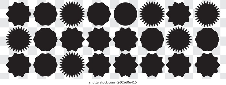 Red starburst sticker set. Special offer price tag. Price sticker, sale sticker, starburst, quality mark, retro silhouette. Sunburst retro sale badge, quality signs, sale icons. star blank label.