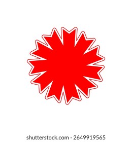 Red starbust sunburst blank discount offer round frame. Special offer, discount, coupon sticker symbol.                  