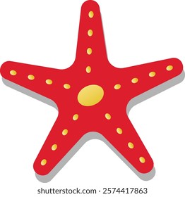 Red starfish are usually found on the beach